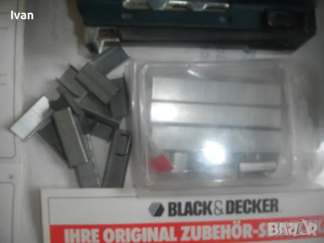 Black Decker KX418E Made in Slovenia КОМБИНИРАН ЕЛЕКТРИЧЕСКИ ТАКЕР ЗА СКОБИ И ПИРОНИ 6-14мм КАТО НОВ, снимка 11 - Други инструменти - 49292247