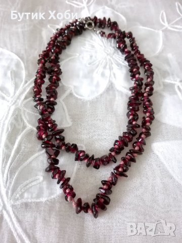 Гердан от натурален гранат //2, снимка 2 - Колиета, медальони, синджири - 37794873