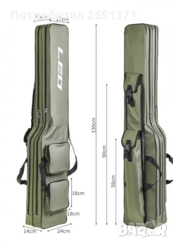 Калъф за въдици LEO - 1,30 м., снимка 5 - Такъми - 30808834