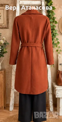 👜 Палто Only в цвят камел, снимка 2 - Палта, манта - 56315176