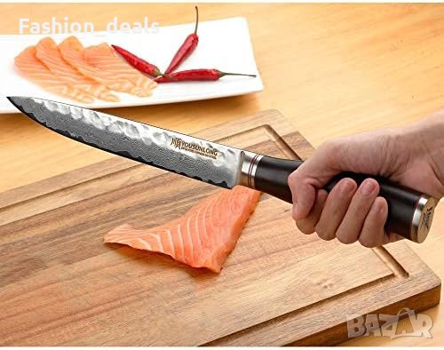 Нов 8 инчов Нож за дърворезба дървена дръжка с кожена обвивка Дом Кухня, снимка 8 - Други - 42446010
