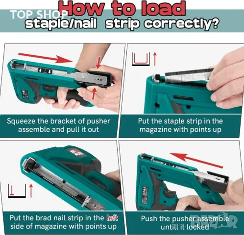 Ел. такер NEU MASTER  NTC0060-EU Електрически пистолет за пирони/пистолет за телбод, снимка 7 - Гедорета - 48494709