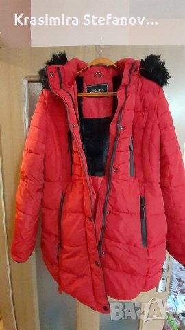 Дамско топло ,меко ватирано зимно яке, снимка 2 - Якета - 31371649