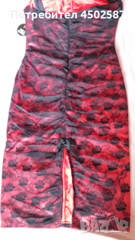 Готическа рокля в червено и черно от UK - Hell Bunny, снимка 3 - Рокли - 51918653