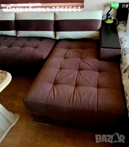 Продавам разтегателен диван с лежанка, снимка 2 - Дивани и мека мебел - 56496594