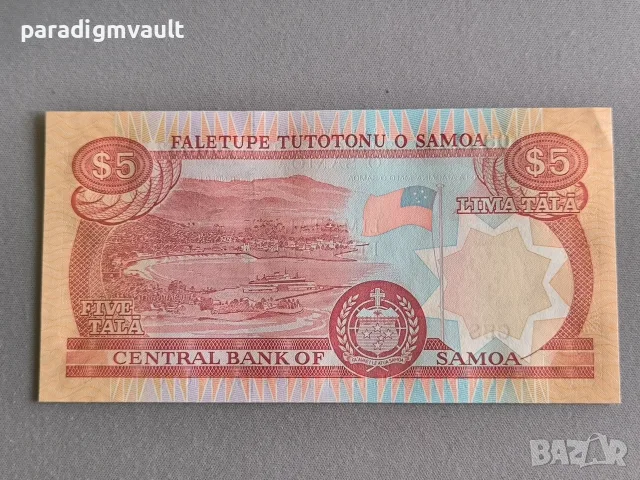 Банкнота - Западна Самоа - 5 тала UNC | 2005г., снимка 2 - Нумизматика и бонистика - 56543305