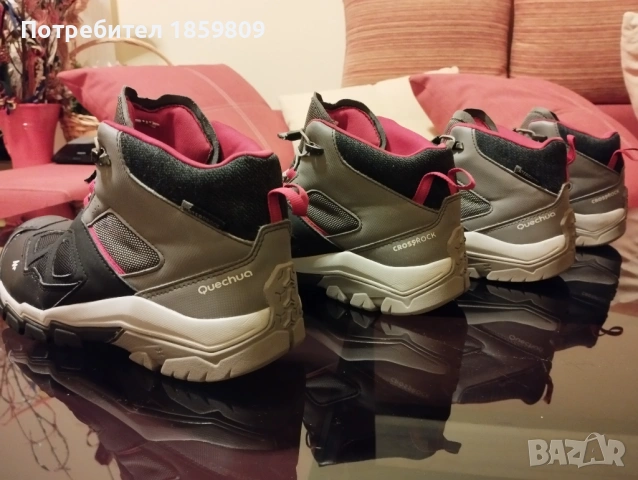 Детски водоустойчиви туристически обувки QUECHUA CROSSROCK MID, снимка 5 - Детски боти и ботуши - 53026329
