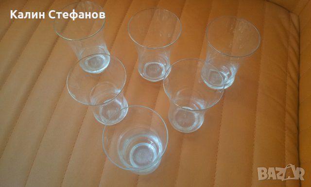 Ретро водни чаши калиево стъкло в кашон, снимка 5 - Чаши - 30691910