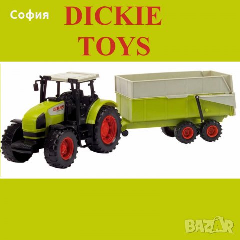 Dickie Toys - Трактор с подвижно ремарке-самосвал Claas Ares Set, 53 cm,