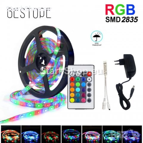  RGB LED лента 5 метра, снимка 2 - Други - 30805803