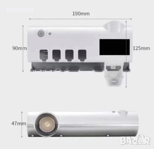 Соларен UV стерилизиращ диспенсър за паста за зъби

, снимка 4 - Други - 42136606