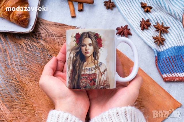 Порцеланови чаши с български народни мотиви, снимка 10 - Чаши - 42843358