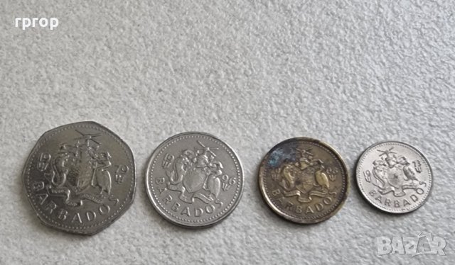 Монети. Карибски басеин. Барбадос. 1 долар и 0.25, 5, 1  цента. 4 бр., снимка 7 - Нумизматика и бонистика - 42425154