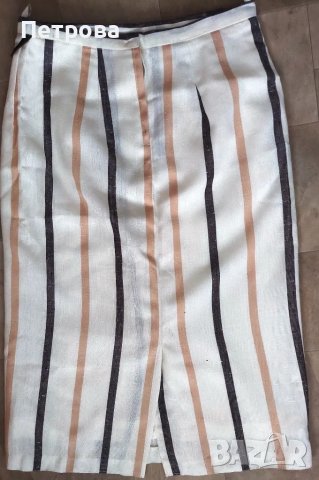  Стилна права пола с подплата - подходящ подарък за НГ, снимка 2 - Поли - 49453167