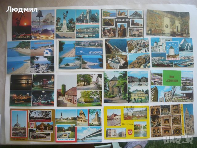 Стари пощенски картички с изгледи от много страни, снимка 13 - Колекции - 19410255