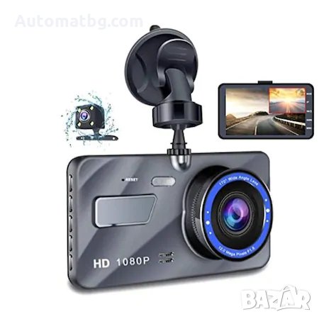 Видеорегистратор Automat, DVR във формата на фотоапарат, две камери, 170 градуса, 5Mpx, 6/ 11см., снимка 1 - Аксесоари и консумативи - 31568436
