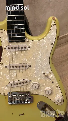 Custom Hendrix Strat-Style Relic електрическа китара – махагоново тяло, Wilkinson Tremolo, снимка 14 - Китари - 55976788