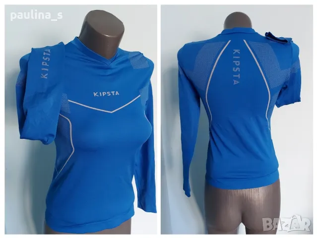 Три броя / Спортна блуза зелена "Kenvelo", лилава "Crane", синя "Kipsta"/ унисайз, снимка 11 - Спортни екипи - 36164934