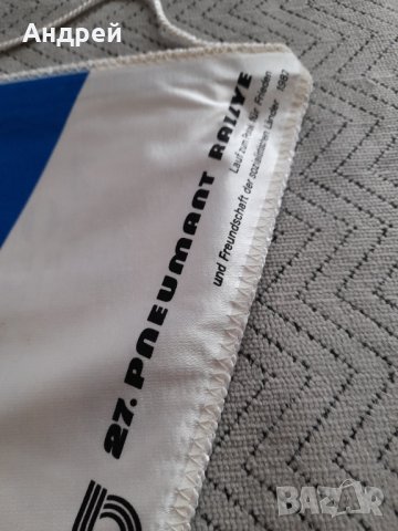 Старо флагче,флаг Pneumant Rallye, снимка 2 - Колекции - 44450113