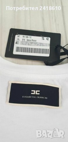 Elisabetta Franchi Italy Cotton Womens Size 40 - 42 - 44 - 46 НОВО! ОРИГИНАЛ! Дамски Тениски!, снимка 10 - Тениски - 50104279