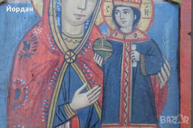 Стара българска икона ''Триптих'', снимка 7 - Колекции - 42154645