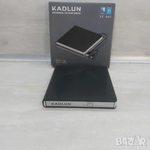 Мултифункционално Външно CD/DVD Устройство Kadlun SY-905 | Двоен кабел USB 3.0 & Type-C | Записвачка