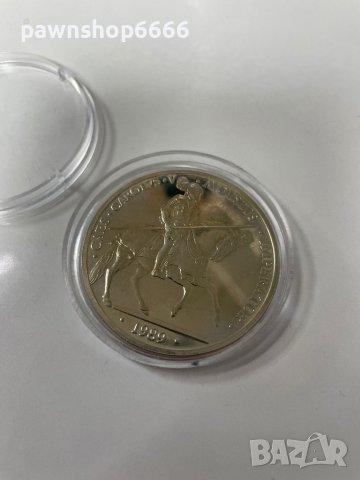 Сребърна монета Испания 5 екюта, 1989 Карл V