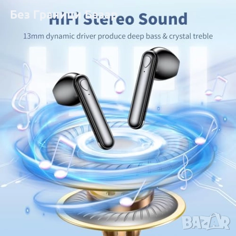 Нови Водоустойчиви безжични слушалки с дълбок бас и дълга батерия, снимка 2 - Bluetooth слушалки - 51938587
