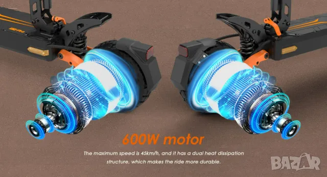 Електрически скутер/тротинетка със седалка KuKirin G2 PRO 600W 15AH, снимка 3 - Други спортове - 44277864