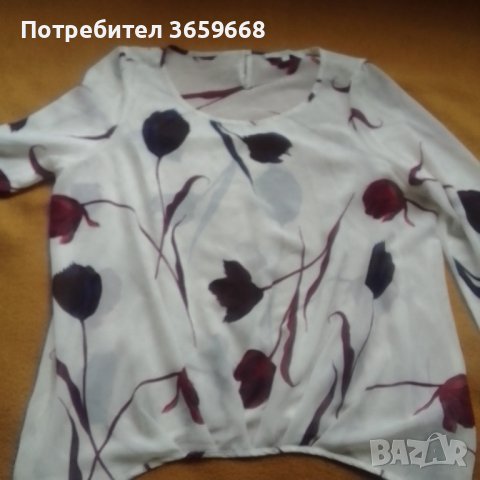 Дамски елегантен/бизнес комплект-блуза +панталон, размер 12, снимка 2 - Костюми - 40575168