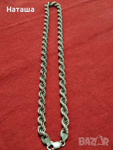Сребърен синджир въже 925 , снимка 2 - Колиета, медальони, синджири - 42146057