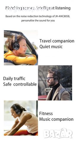Безжични слушалки DOSII JH 805 Bluetooth 5.0, с шумопотискане, 30h. Play, снимка 9 - Bluetooth слушалки - 38900948