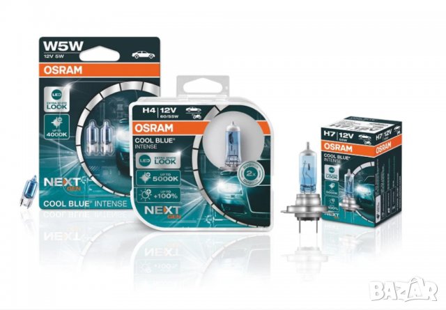 Комплект халогенни крушки Osram Cool Blue Intense NEXT GENERATION H4, 2бр., снимка 4 - Аксесоари и консумативи - 35020430