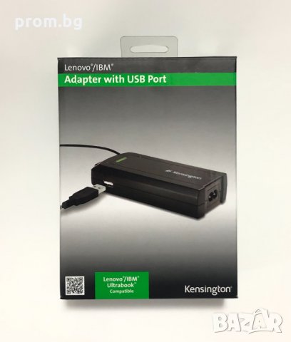 Захранващ адаптер Kensington за лаптоп, компютър, с USB порт, ново, внос от Германия, снимка 3 - Кабели и адаптери - 31037875