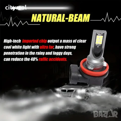 LED лампи H8 / H9 / H11 за халоген, фарове, дневни светлини - 2 броя, снимка 4 - Аксесоари и консумативи - 50578606
