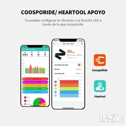 COOSPO H9Z Монитор за сърдечен ритъм Нагръден каишка Акумулаторна Bluetooth, снимка 6 - Спортна екипировка - 49541969