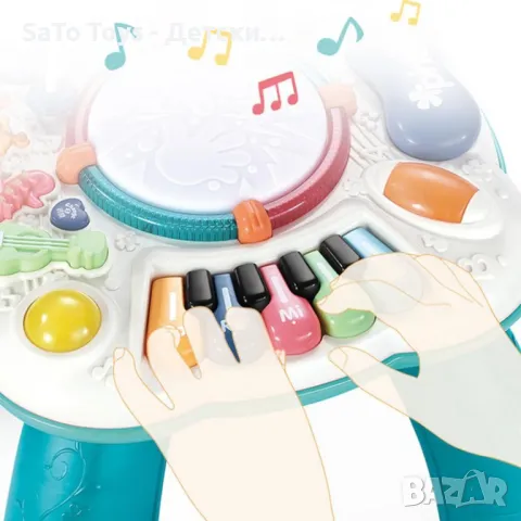 Интерактивна бебешка, музикална масичка с игри. Възраст: 1-3 години ЧЕРВЕНА, снимка 7 - Музикални играчки - 49897957