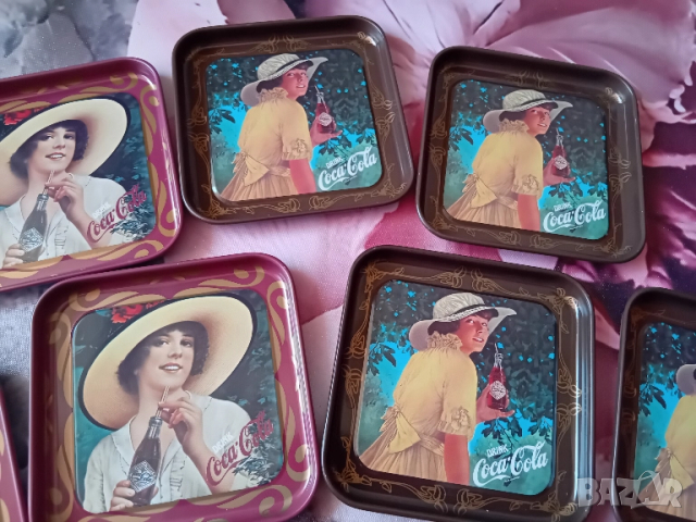 Комплект от 10бр. Оригинални ретро чинийки Coca-Cola, снимка 2 - Антикварни и старинни предмети - 51550888