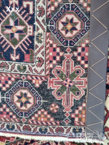 Ръчно тъкана вълнена персийска пътека.Иран Afshar.Антика за цените., снимка 5 - Пътеки - 51609123