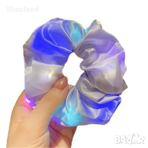 Скрънчи за коса с LED светлини, снимка 10 - Шноли, диадеми, ленти - 48547912