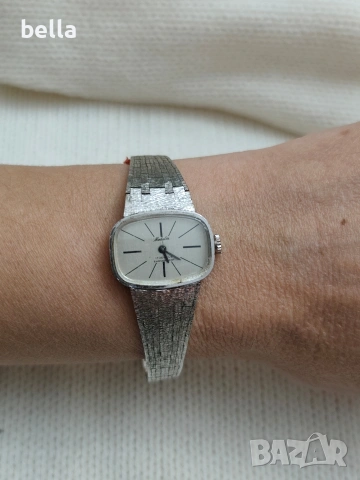 Сребърен елегантен механичен дамски часовник Medalia 17 камъка,проба сребро 835 , снимка 6 - Антикварни и старинни предмети - 53148321