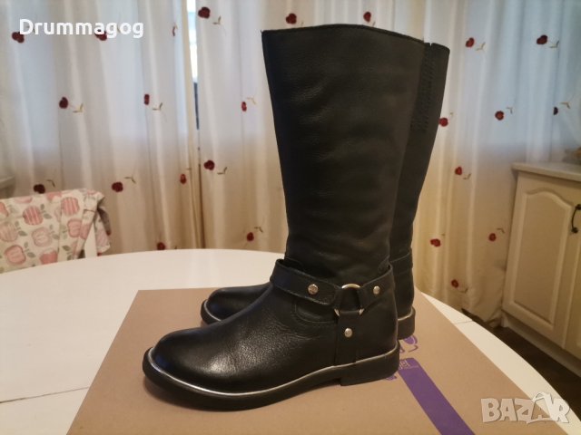 Високи ботуши естествена кожа 