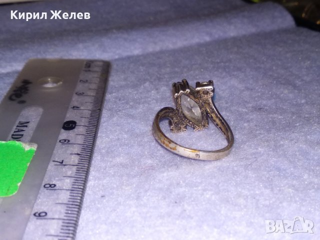 СКЪПОЦЕНЕН РЕТРО АРТ ПРЪСТЕН СРЕБРО 925 с ЮВЕЛИРНО ФАСЕТИРАНИ БЛЕСТЯЩИ ЦИРКОНИ 36128, снимка 15 - Пръстени - 39535623