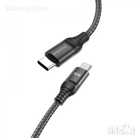 Borofone Type-C Type-C, Кабел, 60W, 3.0A ,1.5m BX56 / Черен / Баркод : 2402287, снимка 6 - USB кабели - 40397782