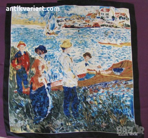 Винтич  Дамски Копринен Шал CODELLO-AUGUSTE RENOIR, снимка 13 - Антикварни и старинни предмети - 31770124