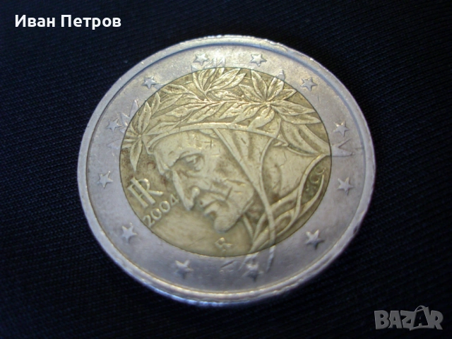Супер рядка 2 евро монета 2004 (Италия - Ватикана), снимка 2 - Нумизматика и бонистика - 53874422