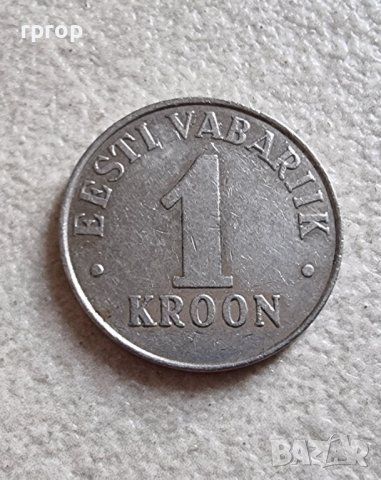 Монета. Естония. 1 крона. , снимка 2 - Нумизматика и бонистика - 39133234