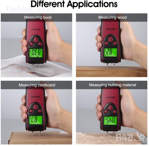 Нов Измервател за влажност на дървесина Тестер за дървени трупи дърва, снимка 6 - Градински инструменти - 33790373