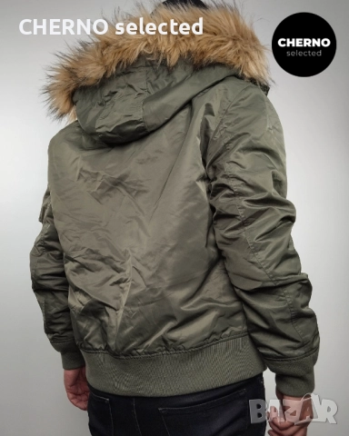 Яке бомбър с качулка HARRINGTON N2B Hooded Bomber Jacket – Размер L•XL – Отлично състояние, снимка 2 - Якета - 52997117