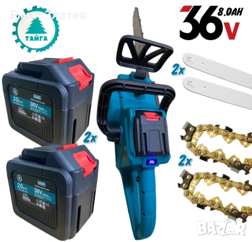 Акумулаторна Резачка за Дърва Автоматично Омасляване, снимка 3 - Моторни триони/резачки - 52686500